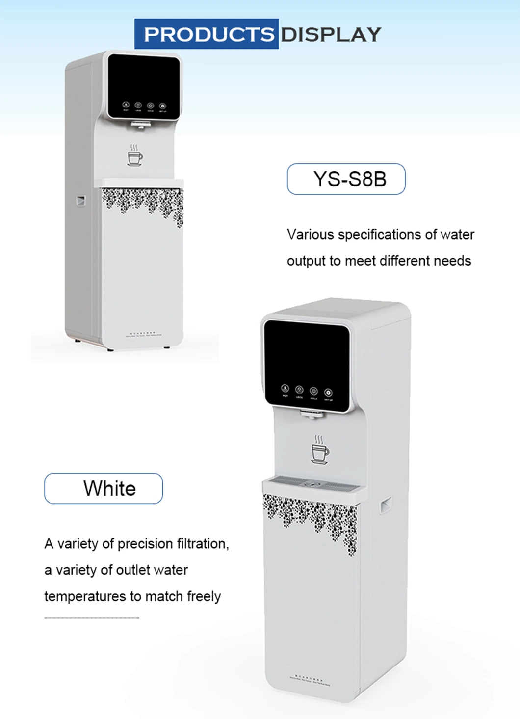 Hogar comercial purificador Vertical Automática dispensadores de agua potable con bloqueo para niños