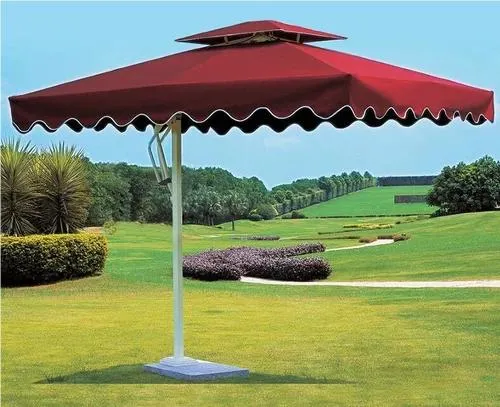 Customized Furniture Large Cantilever Outdoor Big Square Roman Patio with LED Garden Balcony Luxury Parasol Outdoor Umbrella