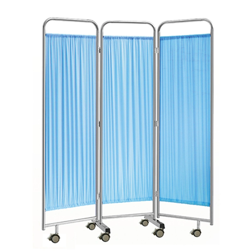 Hospital Furniture Stainless Steel Foldable Curtain Medical Ward Privacy Curtain Screens Folding Hospital Bed Curtain