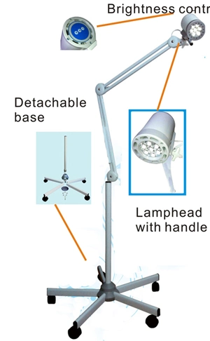 Ks-Q7e Metal Articulated Arm LED Examination Lamp for Medical Equipment, Hospital Furniture