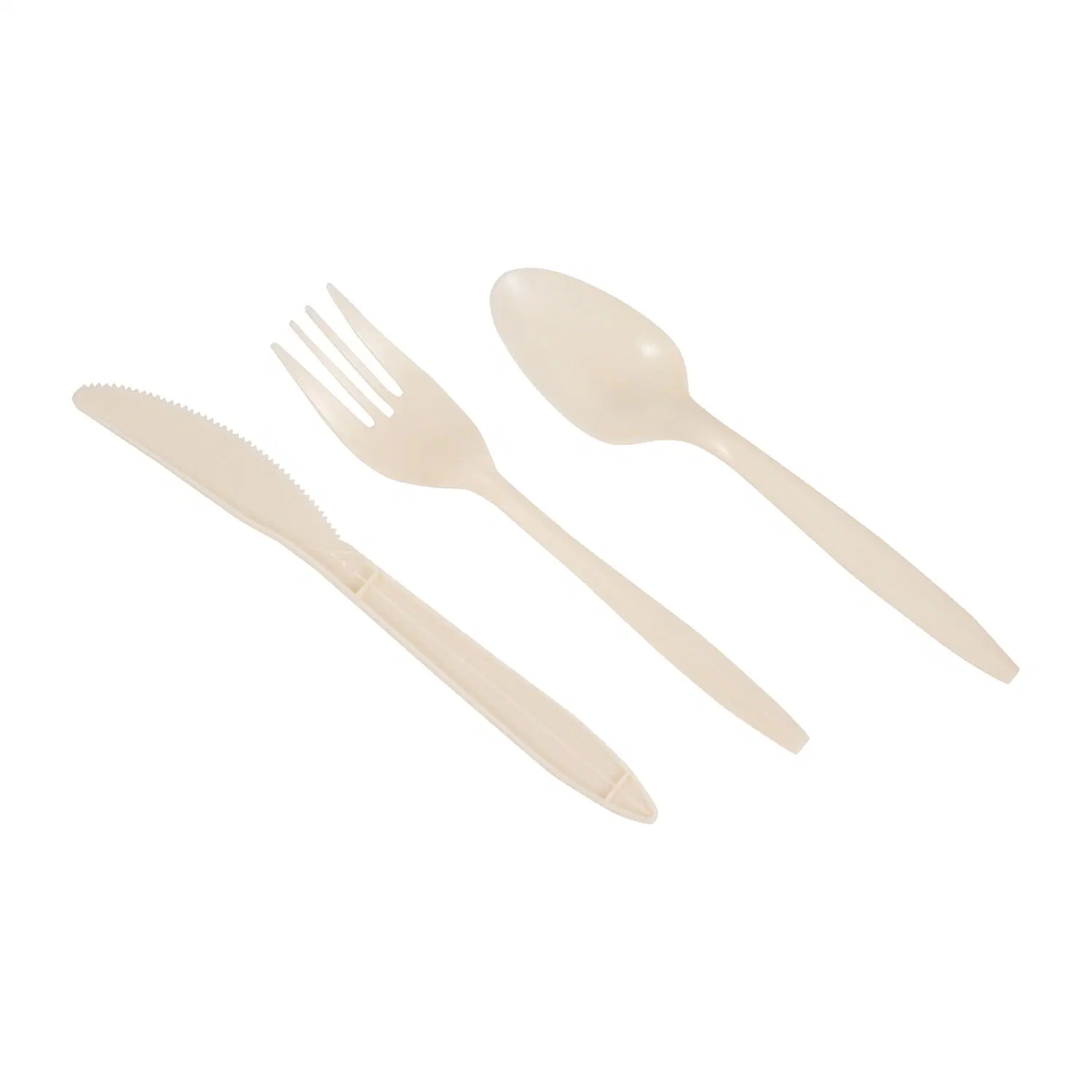 Disposable Knives and Forks Wholesale/Supplier Cornstarch Degradable Tableware Take-out Fast Food and Cake Knives and Forks Spoon