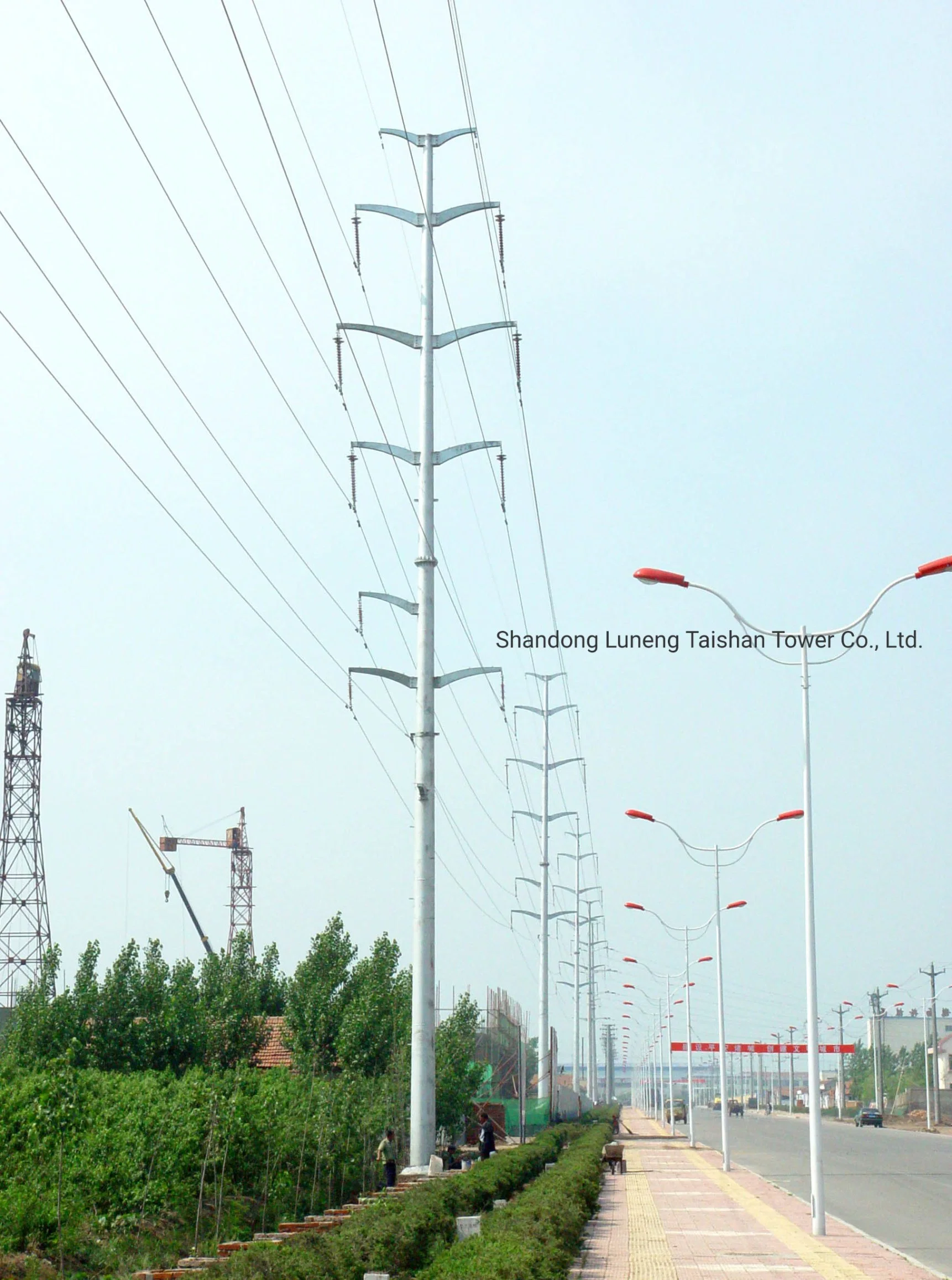 10kv/60 kv/kv 132kv/230/380kv/400kvelectric Pole/ tour en acier galvanisé/mât en acier de transmission de puissance