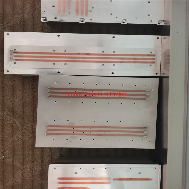 Extrusion Aluminum Spatula Heat Sink with Copper at Plate Back