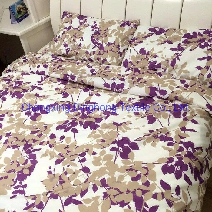 Woven Brushed Printed Polyester Bed Sheet Fabric Microfiber Textiles