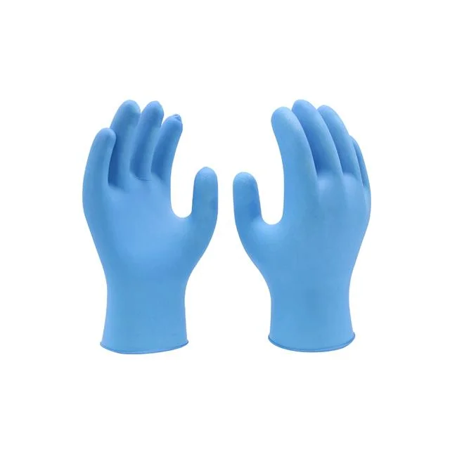 En455 CE Certificated Disposable Medical Examination Blue Nitrile Glove Powder Free