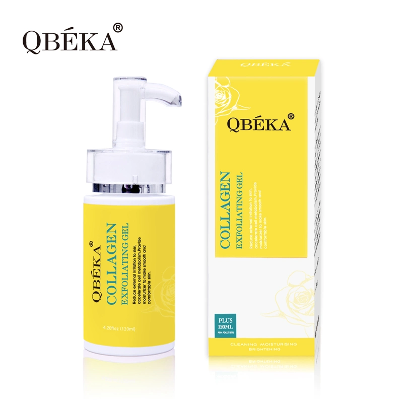 Best Cosmetic 2021 New Arrival Qbeka Whitening Collagen Exfoliating Gel Face Wash