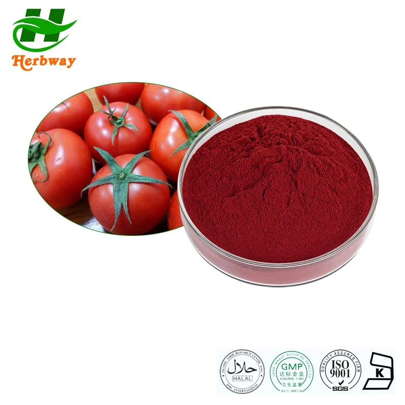Herbway Kosher Halal Fssc HACCP Certified Lycopene Solanum Lycopersicum L Tomato Extract Food Additives Lycopene