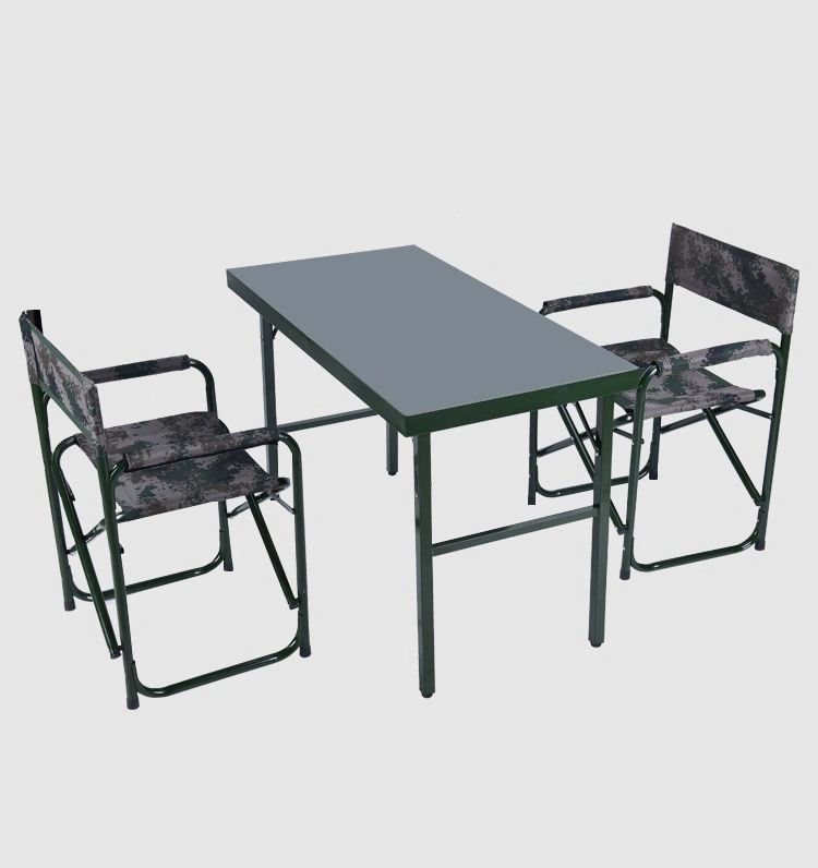 Estilo Militry mesa dobrável cadeira e mesa de Treinamento de tabela de ferro