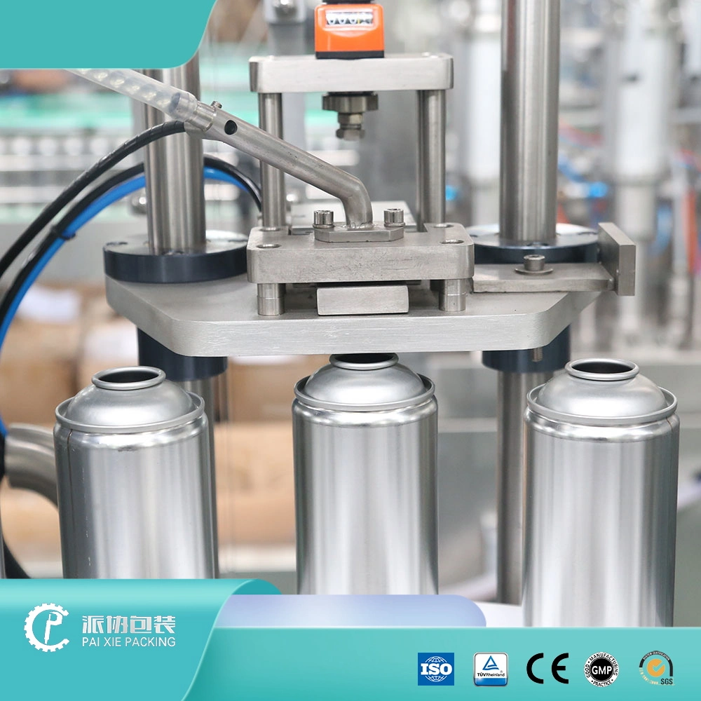 Chemical Aerosol Tin Can Spray Bottle Servo System Bottling Filling Line Plant Equipment Factory Manufacturer Smart Filling Machine