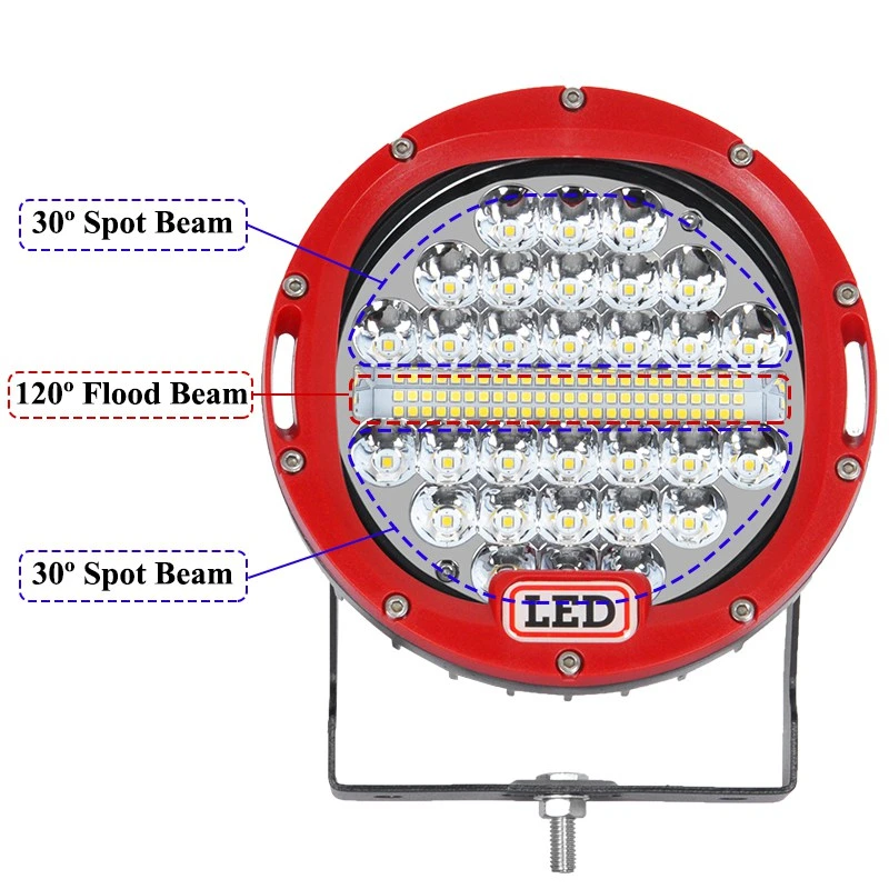 Luz de trabajo de conducción LED redonda de 7 pulgadas fuera de carretera para Camión