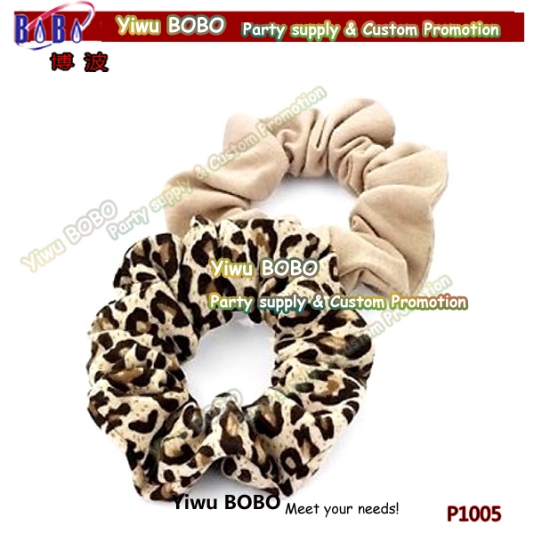 Animal Leopard Print Jersey cabelo Scrunchie Ponytail decoração de cabelo Personalizar Scunchies (P1005)