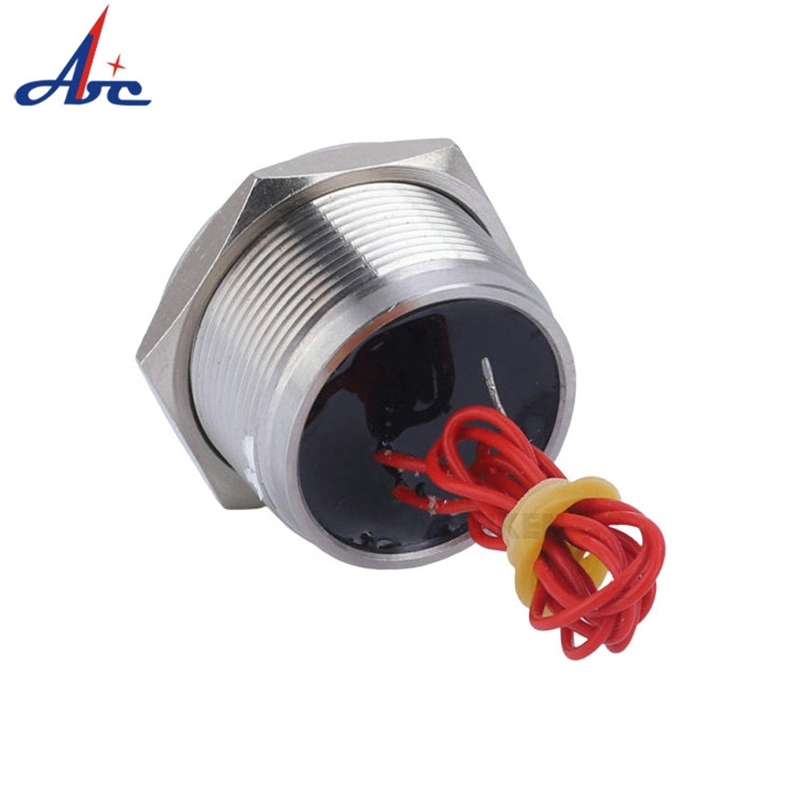 Momentary IP68 Sealed 19mm Concave Piezo Switch with Wires