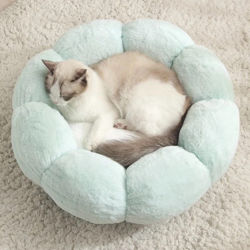 Multi Colors Luxury Donut Round Plush Dog Pet Cat Bed