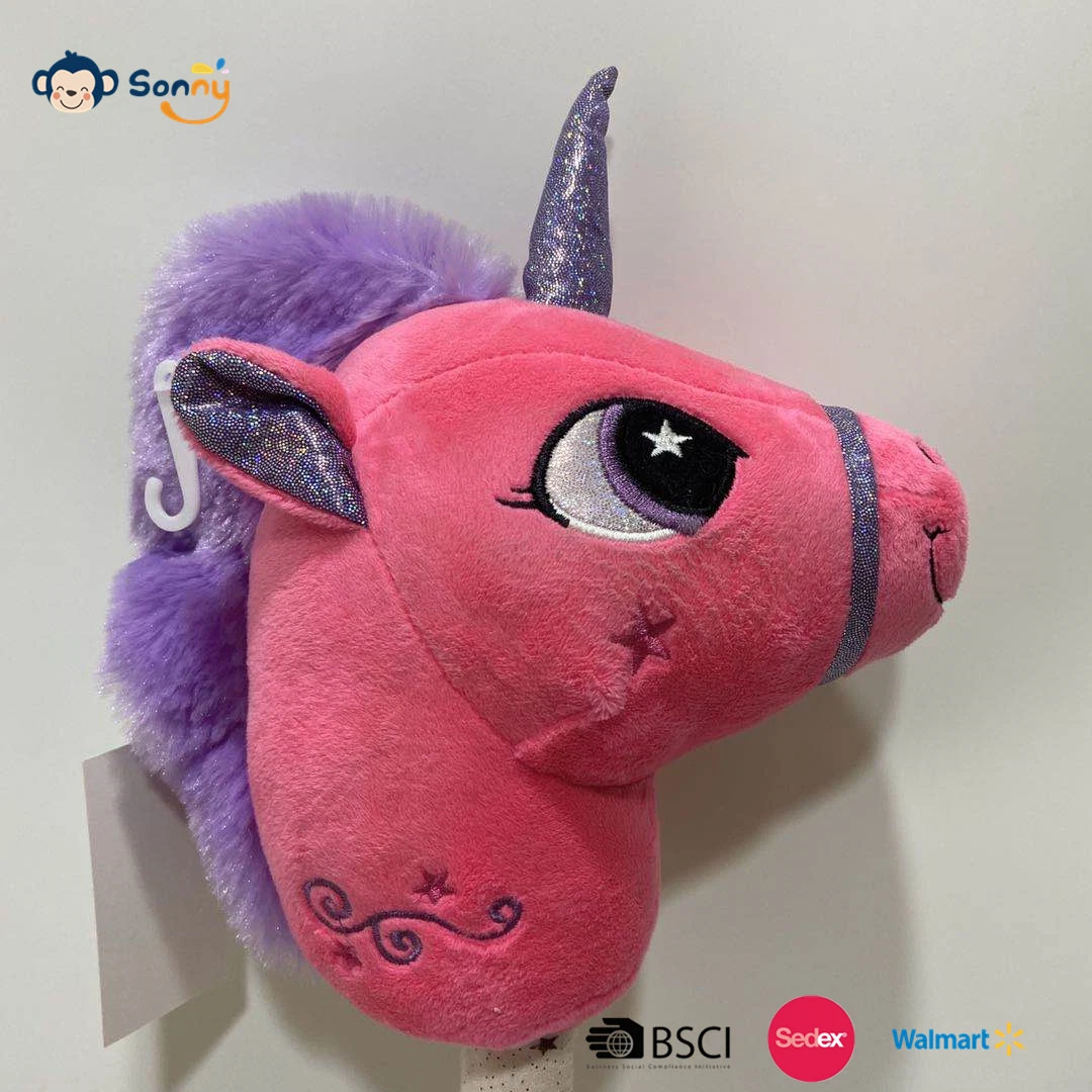 New Cute Animal Unicorn with Stick Plush Toy