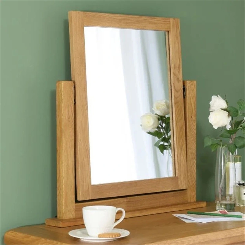 High Quality Rustic Oak Vantity Dressing Table Mirror, Rectangle Smart Vanity Mirror, Make up Dresser Table, for Bedroom Living Room Bathroom