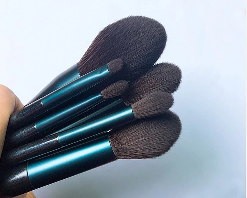 8 PCS Set Blue Magic Brush Soft para la piel fácil Herramientas de maquillaje simple Maquillaje