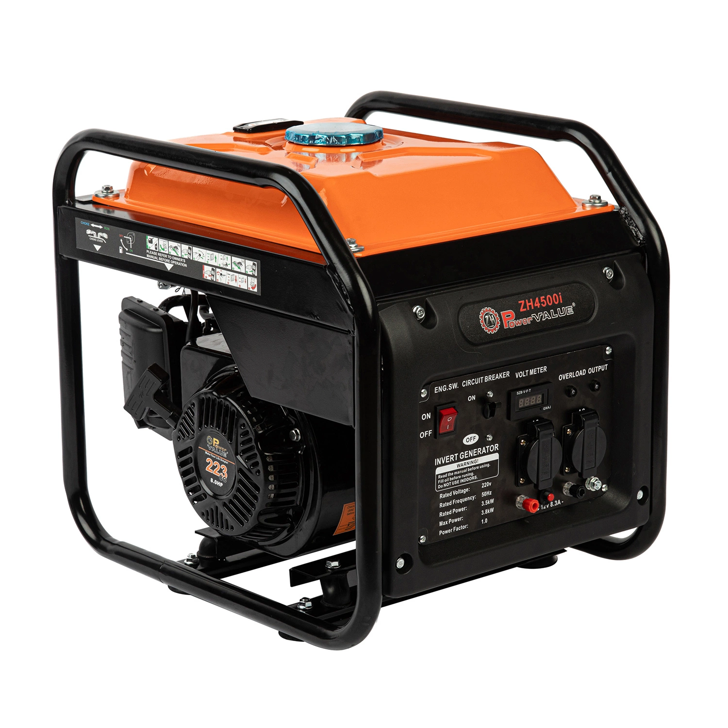 Factory Supper 220 Volt Gasoline Inverter Generator Recoil Start 3.5kw Gasoline Inverter Generator