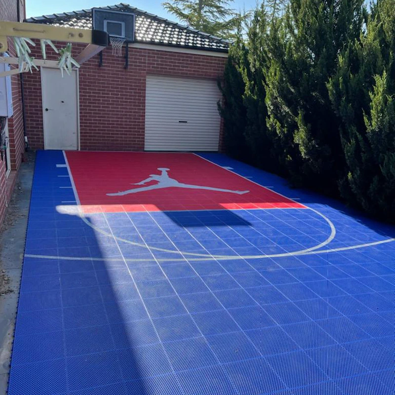 El enclavamiento de azulejos de plástico suelos deportivos, Portable Antideslizante Cancha de baloncesto en el suelo