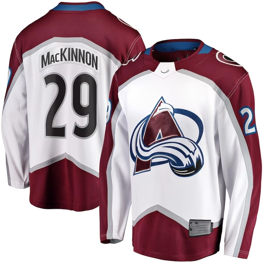 Dropshipping hommes Colorado Avalanche blanc Away Maroon Home Breakaway Custom Jersey