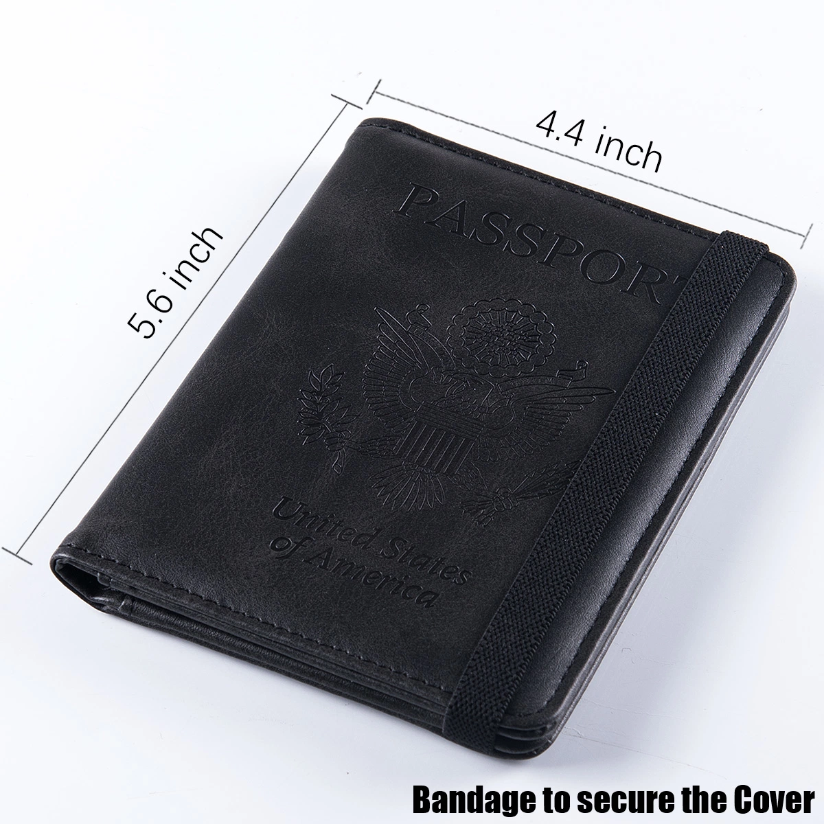 PU Leather Passport Cover Holder Card Case Travel Wallet with Card Case Ticket Slot RFID Blocking Passport Holder