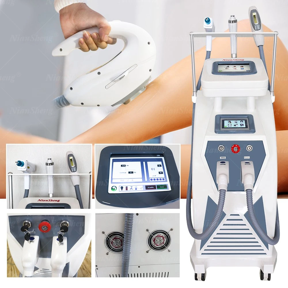 Multifunctional E-Light IPL RF+ND YAG Laser IPL Hair Removal Multi-Functional Acne Treatment