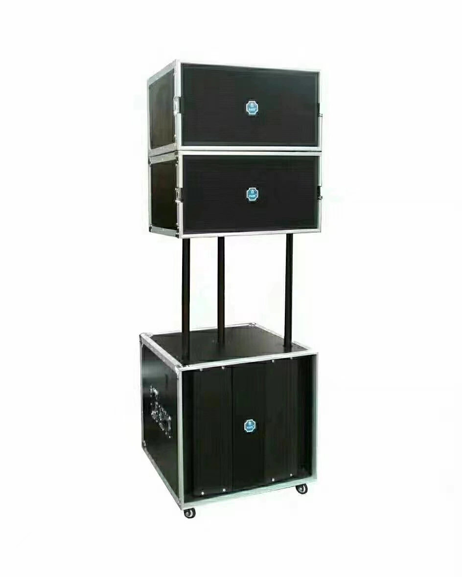 Portable Line Array Speaker 15 Inch Professional Outdoor Speaker with Flight Case Cabinet