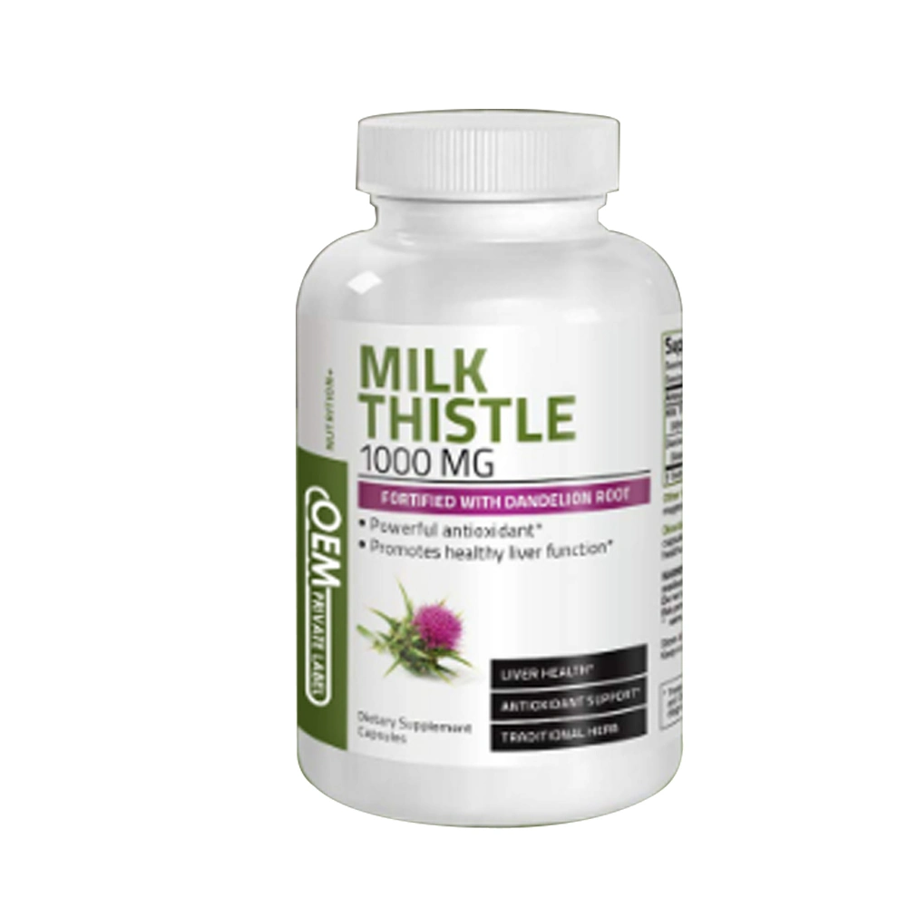 OEM High-Strength High-Quality Milk Thistle Capsule Health Care Produkt Leber Unterstützung Des Gesundheitswesens