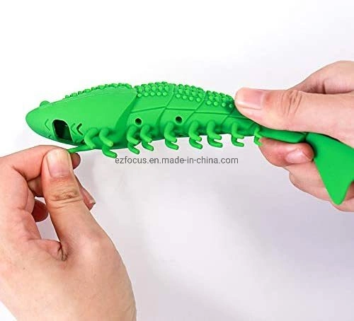 Interactive Chewing Catnip Toy Cat Toothbrush, Dental Care for Kitten Teeth Cleaning, Leaky Food Device, Lobster Shape Natural Rubber Bite Resistance Wbb12404