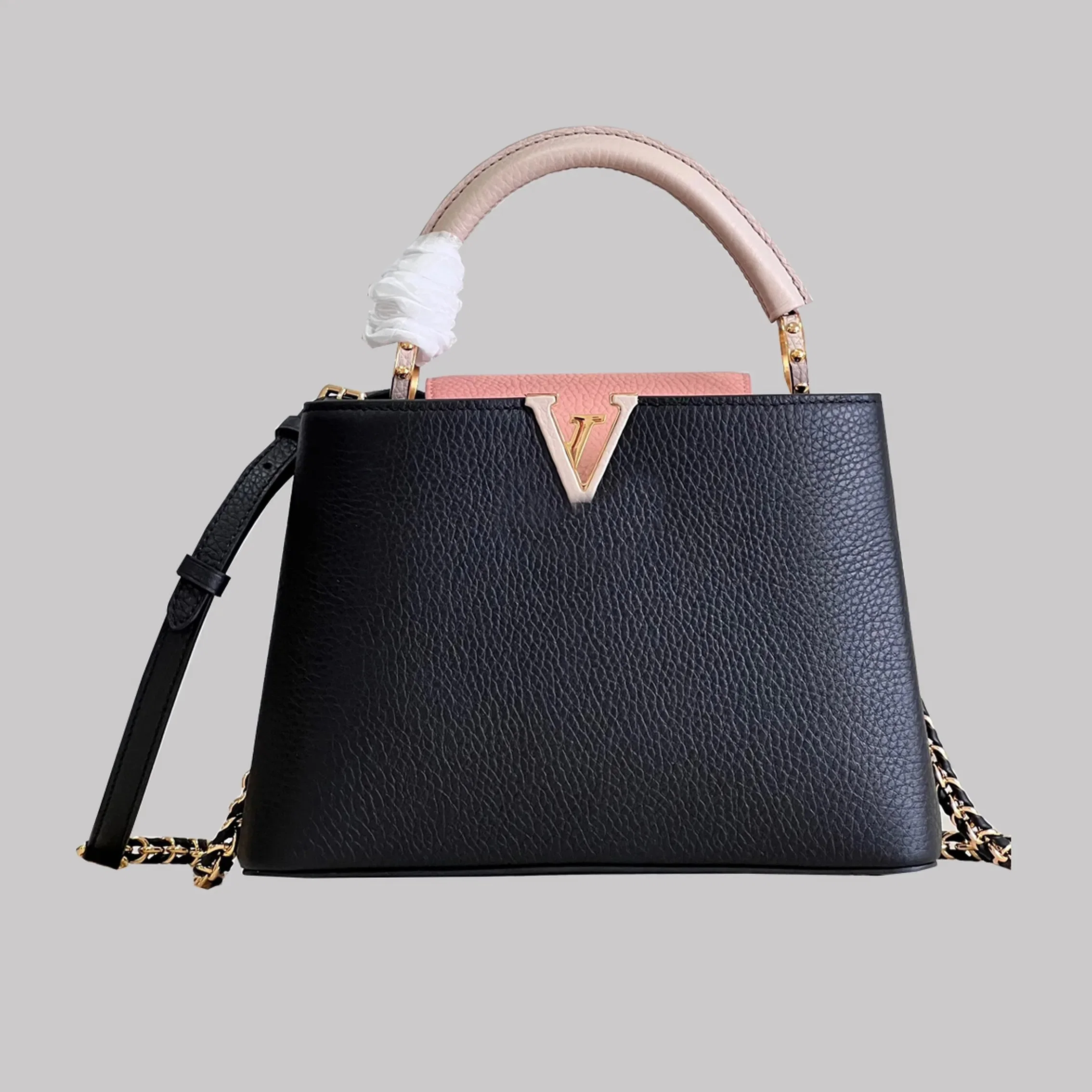 High Quality Femal Luxury Replica Black Genuine Leather Snake Print Woman Crossbody Handbag