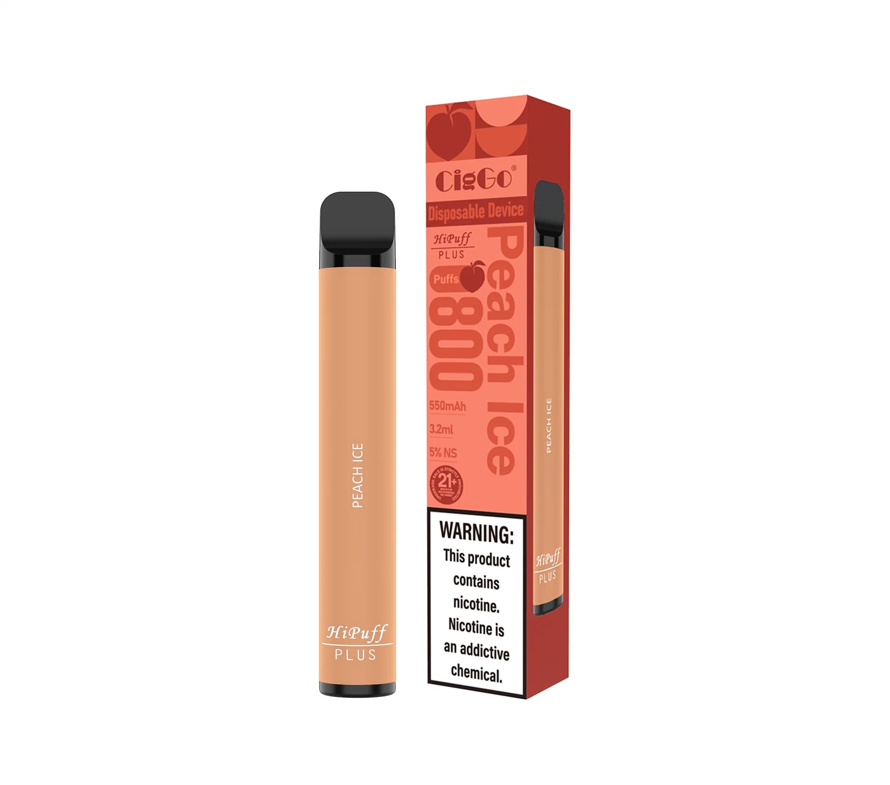 Hot Selling Disposable/Chargeable E Cigarette 550mAh 3.2ml 800 Puffs Ciggo Plus Pod Vape Kit Pod Vape Mod