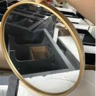 Wholesale/Supplier Home Decor Round Modern Simple Metallic Material Silver Bathroom Make up Mirror