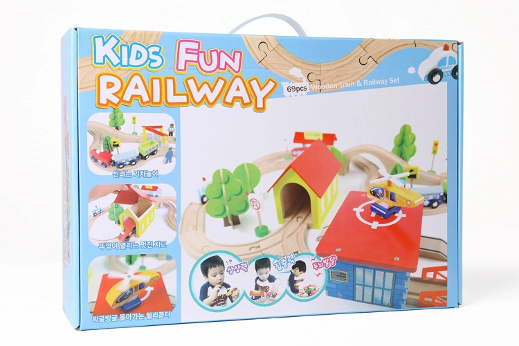 69 Pieces of Railcar Manual Train Set Children's Educational Assembled Parent-Child Toys