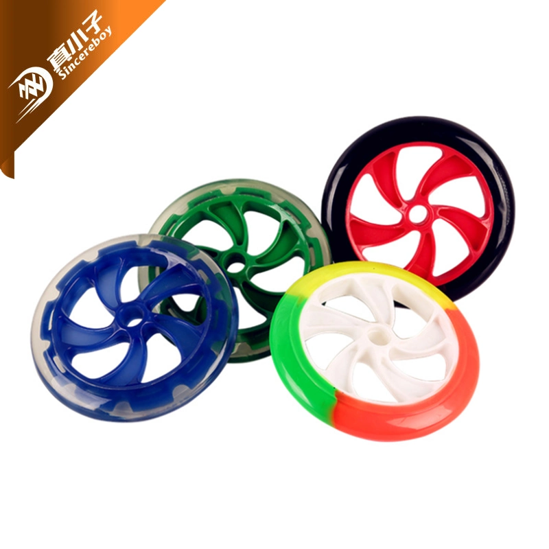 Children Bike Cycling Auxiliary Training Wheel Flash Electric Roller Skating Scooter PU Wheels