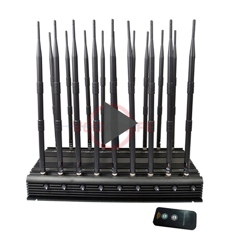 18 Antennas Adjustable 3G 4G Mobile Phone Signals Jammer WiFi GPS VHF UHF Lojack RF Signal Blocker Jammer