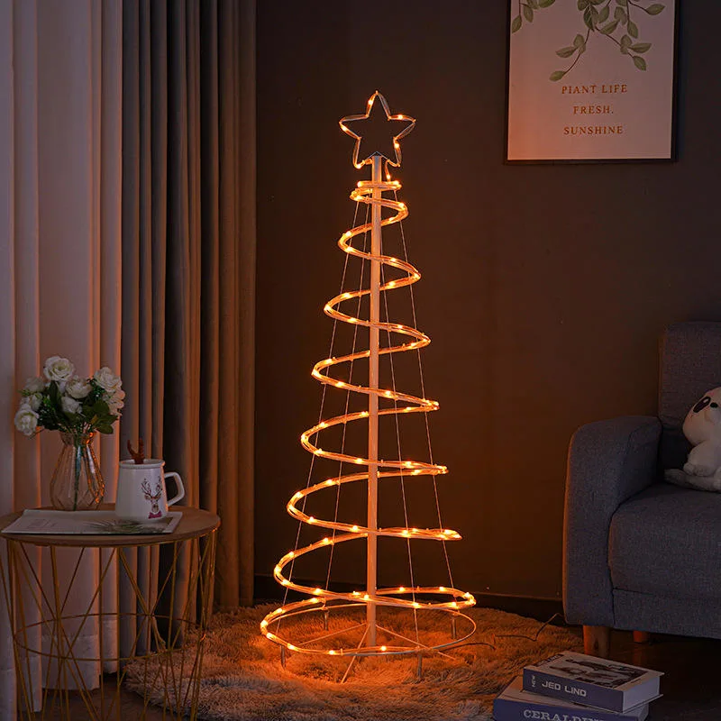 Spiral Christmas LED Light Tree Decoration with Remote Multiple Control