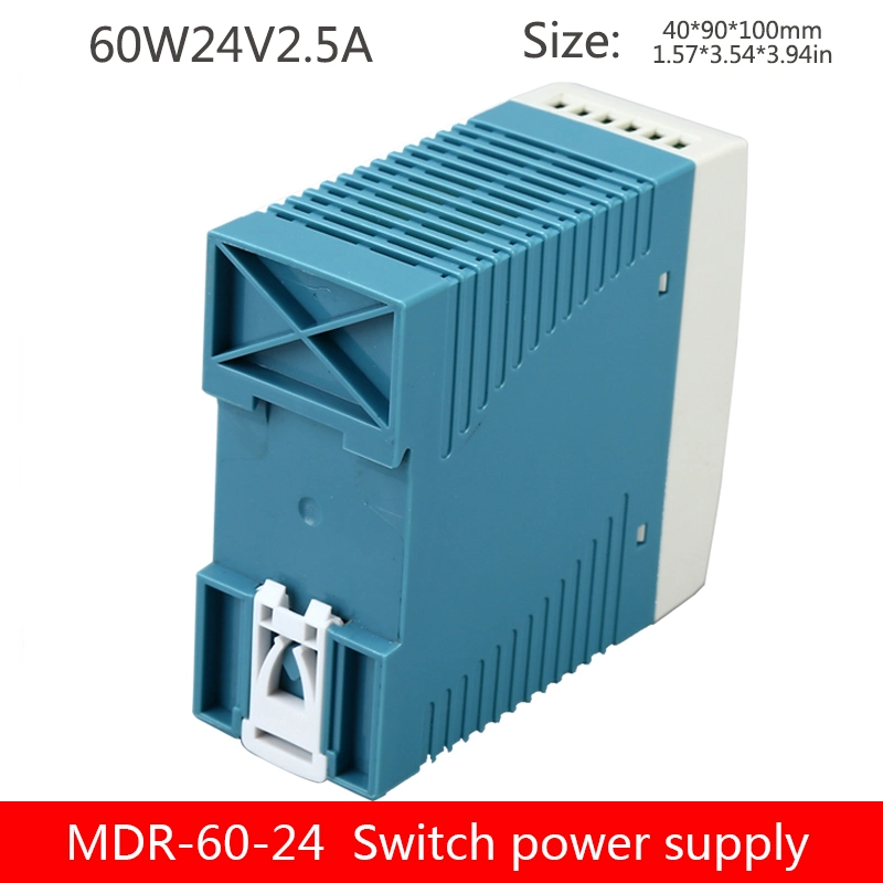 24V 2.5A Micro Volume Industrial DIN Rail 60W SMPS Mdr-60-24