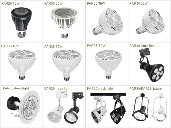 60W Ampoule LED NOIR PAR38 110V 220V ETL E26 E27 en aluminium 40W 50W à intensité réglable par 38 d'inondation de bijoux par38 LED Spots de lumière