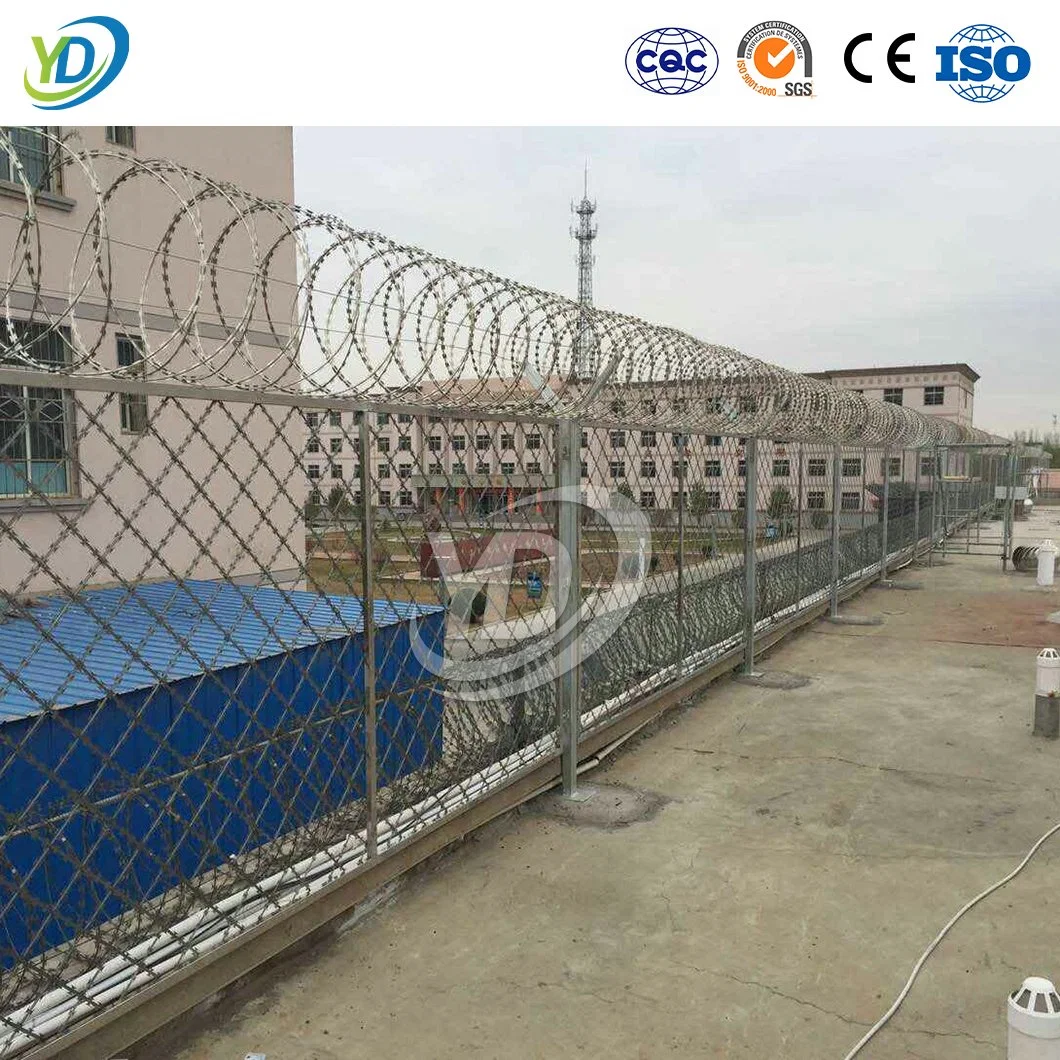 Yeeda Prison Barbed Wire Fence China Suppliers 300mm 450mm 730mm Diameter Custom Ring Barbed Wire Used for Airport Security Fence