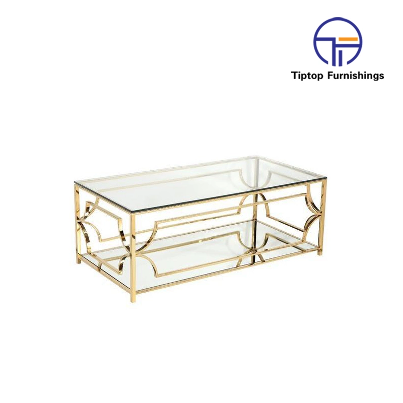 Luxury Console Table Living Room Furniture with Stainless Steel Leg Coffee Table