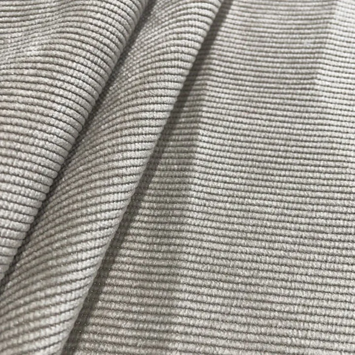 Soft Brushed Microfiber Corduroy Fabric: 100% Polyester, Plain Style Woven, 16W, for Garment & Home Textile
