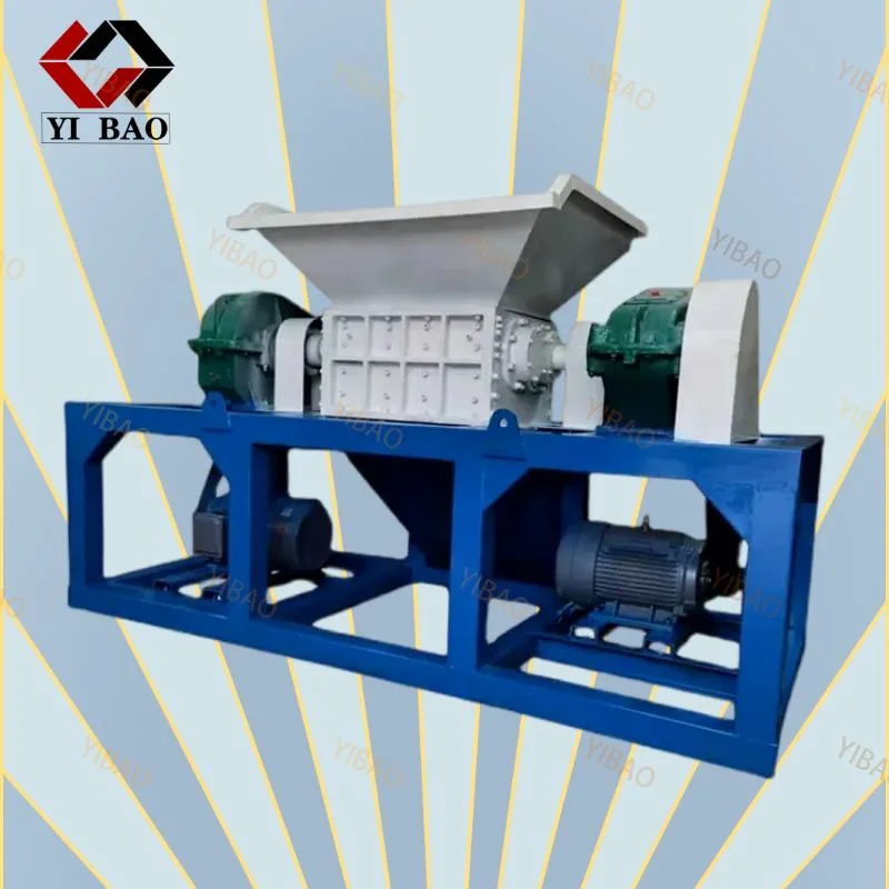 Highly Cost-Effective Stable Performance Double Shaft Plastic Shredder Machine Automatic Wood Fiber Fabric Crushing Shredder
