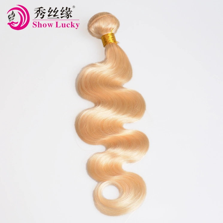 Natural Body Wave Blonde Color 613# Hair Extension Virgin Cambodian Human Hair Products