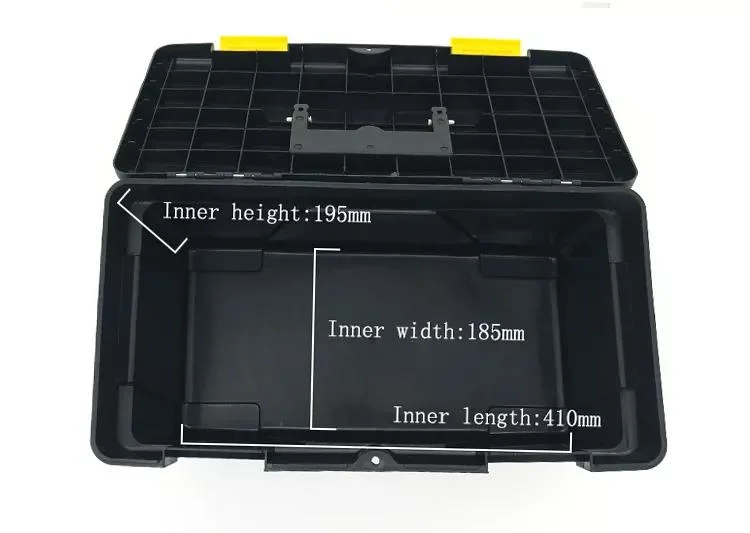 Black Plastic Art Tool Box for Storage (SF-G555)