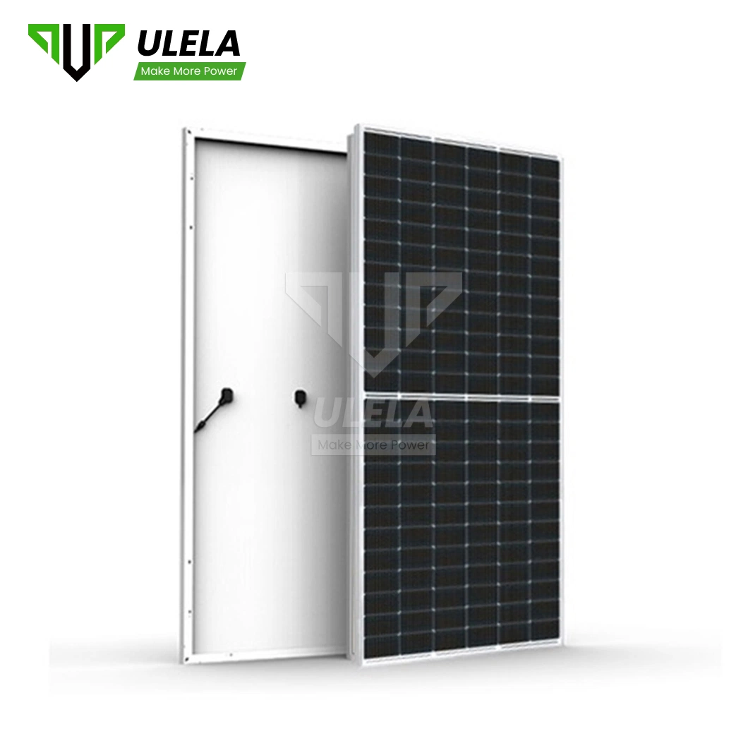 Ulela Panel Solar de stock de fábrica del módulo de 400-410W Fulll Mono Negro Panel solar de cristal China 210mm Panel Solar monocristalino de 300W