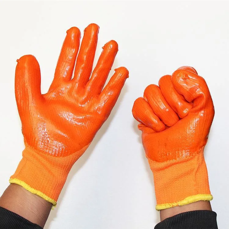 Guantes de PVC al por mayor Semi - Guantes protectores de caucho colgados Kraft Guantes de álcali desgaste - ácido resistente - aceite de álcali - Guantes de prueba