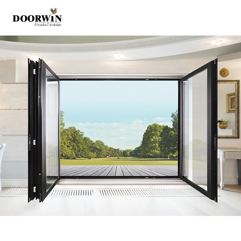 Decoration More Than 5 Years Doorwin Good Sound-Proof Heat Insulation Anti-Theft Aluminum Folding Door