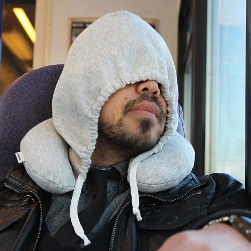 Almohada inflable de cuello para el tren de coche de viaje de avión o para relajarse En casa