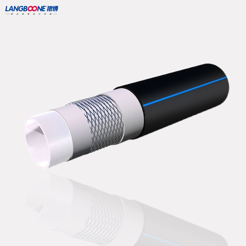 Malla de alambre de acero de HDPE reforzado tubo compuesto PE100 Srtp para transferencia de polvo