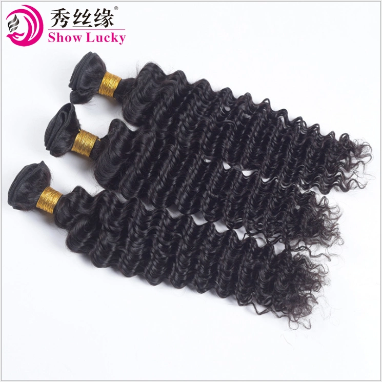 Popular India Deep Wave Hair Unprocessed Super Double Drawn Virgin Indian Human Hair Product