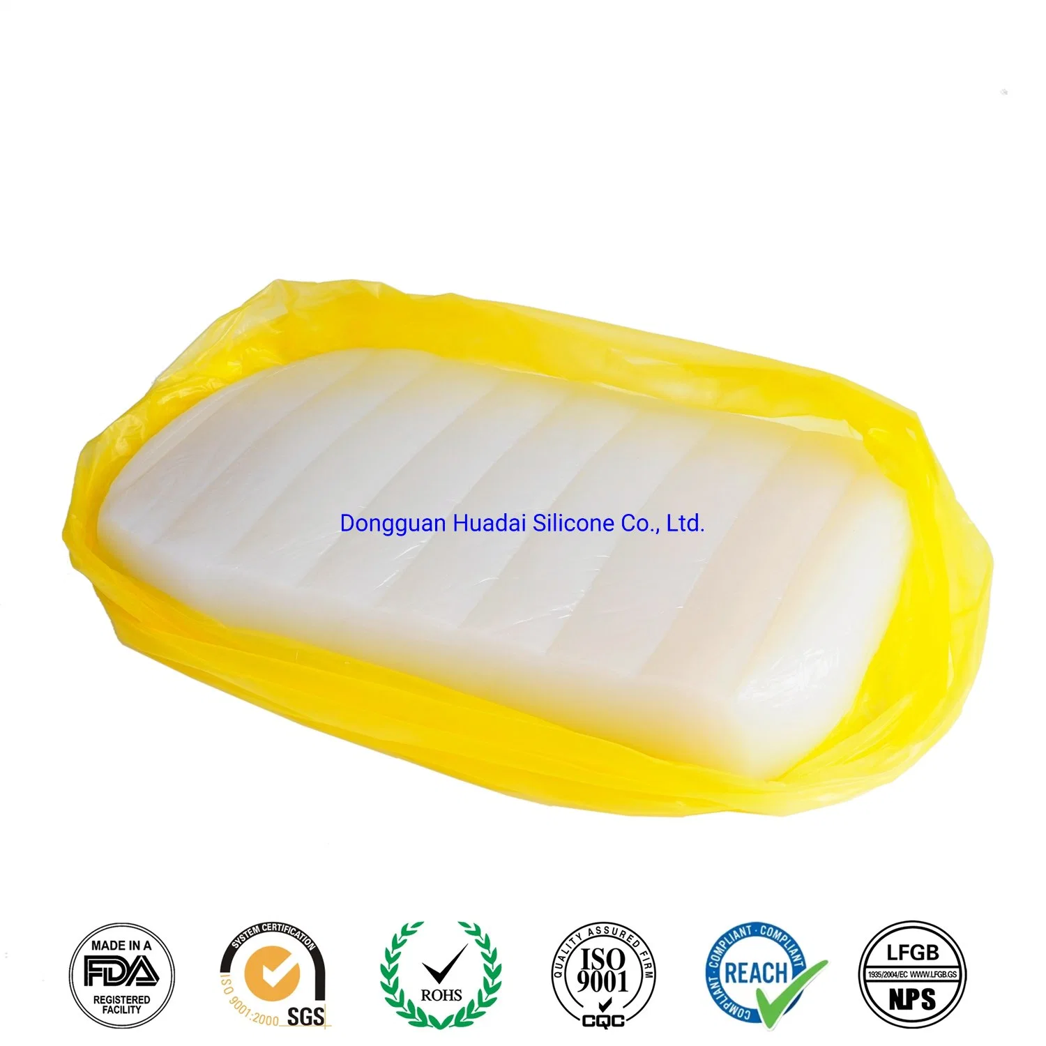 Huadai Marke Fumed Solid Silikon Gummi Rohstoff 30 40 50 60 70 80 Shore A